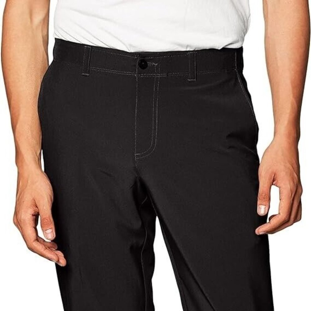 Jack Nicklaus Men's Flat Front Golf Pants Active Waistband Caviar 2 NEW W/ TAGS